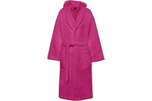 PARAMAISON Accappatoio con Cappuccio Spugna Marte, Uomo Donna, 100% Cotone Morbidissimo, 420 grammi, Casa, Piscina, Palestra, Fucsia, 50-52 L EU
