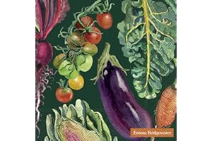 IHR Ideal Home Range - Paper Napkins Emma Bridgewater Vegetable Garden Dark Green 20 St. Lunch Napkins 33 cm x 33 cm / 13 inch x 13 inch