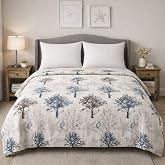 King size Desenli Pike Yatak &Ouml;rt&uuml;s&uuml; &Ccedil;ift Kişilik 240x260 cm Ağa&ccedil; Desen