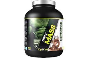 laperva Triple Mass Gainer Protein Powder, High Calorie Weight Gainer with 19 Vitamins & Minerals, Creatine, Glutamine & BCAA (6.1 LB, Milk Chocolate)