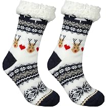 Calzini Antiscivolo Donna Con Design Mucca 3D - In Pile Termico, Morbidi E Caldi, Perfetti Per Casa E Come Regalo Di Natale