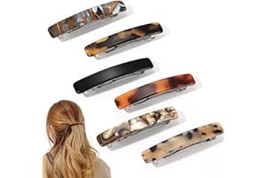 KEYRI 6 Piezas Pinza Pelo 7.5cm/3" Pinzas Pelo Pinzas de Pelo Vistoso Accesorios Pasadores Pelo Mujer Elegante Accesorios Pelo Mujer Banana Clip para Niñas y Mujeres (Seis Colores)