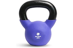 BILDER- Kettlebell con Impugnatura Ergonomica e Antiscivolo, Pesi in Ghisa con Rivestimento in Neoprene, Ideale per Esercizi e Allenamento Forza Cardio e Funzionale, Attrezzi Palestra Casa Fitness