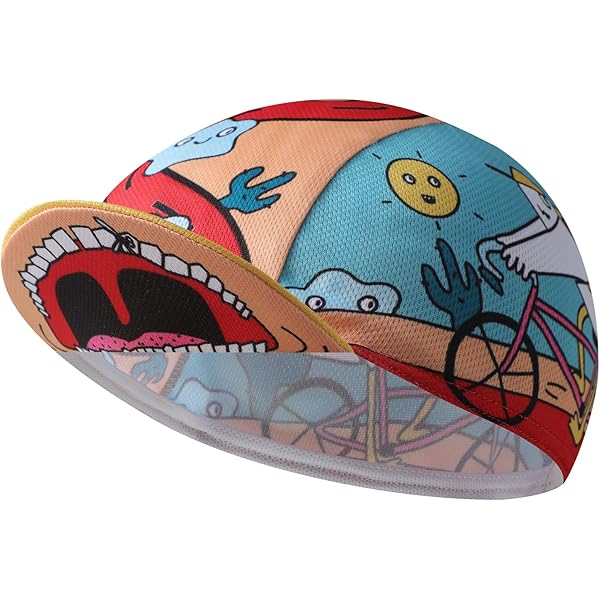 Grappige fietspet voor heren en dames - onder helm - één maat Grappige fietspet voor heren en dames - onder helm - één maat