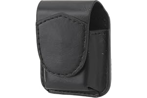 ZUNATE Skórzane Etui na zapalniczkę z kieszenią na szlufkę, futerał Ochronny Odporny na Zadrapania Miękka Wyściółka Klamra Magnetyczna Lżejsze Etui na talię dla Mężczyzn i Kobiet (BLACK)