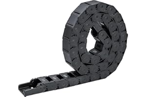 JESUSTREE Chaîne Porte Câbles, Chaîne de Traînage Chaîne de Transmission, Longueur 1 m, Chaîne de Transport en Nylon Renforcé Noir Pour l'Imprimante 3D CNC Machines,15 x 15 mm