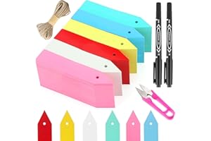 LOEPENLE 603 Stück Pflanzenschilder,Kunststoff Pflanzenetiketten,Wetterfest Gartenetiketten,Pflanzenstecker Stecketiketten mit 2 Fettstift,Etiketten für Pflanzen,Bunte Pflanzenstecker,Garten Etiketten