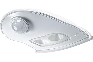 LEDVANCE LED Batteriebetriebene Leuchte, Leuchte für Außenanwendungen, Bewegungssensor, Tag-Nacht-Sensor, Kaltweiß, 102,5 mm x 92,4 mm x 36,5 mm, Door LED Down, Blanc