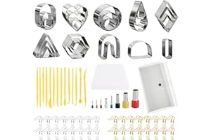 Yayatty Lot de 24 Emporte-pièces Argile Polymère 10 Formes, Argile Polymère Moule Bijoux Ensemble de Coupe-Boucles d'oreilles en Argile pour Boucles d'oreilles Bricolage