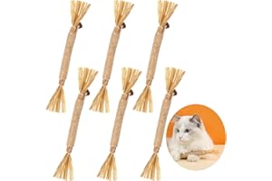 MXTIMWAN Matatabi - Palitos de hierba gatera natural - Catnip para juegos interactivos y cuidado dental de gatos - 6 unidades