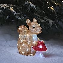 Kerstfiguur LED acryl zittende hond Konstsmide