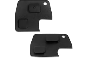 Lage Tasti di Ricambio Chiave compatibili con Toyota Yaris RAV4, Yaris, Prado, Corolla, Land, Cruiser, Previa, Echo, Tarago, Alphard - Tastierino Gommino Pad 2 Pulsanti in Gomma Silicone (1 pezzo)