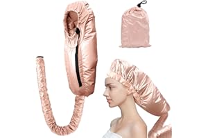 Wisebom Capucha para Secador de Pelo Gorro de Secador de Pelo Universal Gorro Suave Secado Capucha para Secador de Pelo de Mano Utilizado Para Secar Peinar Rizar Acondicionar Profundamente(Rosa)