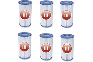 Bestway Flowclear wkład filtrujący rozm. III 10,6 x 20,3 cm, zestaw 6 sztuk