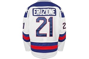 WUDU 1980 USA Hockey Olímpico #21 Mike Eruzione #17 O'Callahan #30 Jim Craig Miracle On Ice USA Jersey Blanco Azul