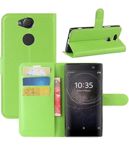 Kwnobile Wallet Case Für Sony Xperia XA2 – Mit Kartenfächern, Ständer Und Magnetverschluss, Lederoptik