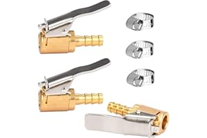 drado 3 Stück Autoventil Hebelstecker Air Chuck 1/4 Zoll Messing Reifenfüllnippel Ventilaufsatz Momentstecker Hebelstecker Auto Druckluft Ventilstecker für Reifenventile mit Ventilgewinde