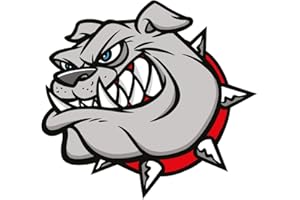 wall-art-design Bulldogge Aufkleber 10x10 cm selbstklebend, glänzend für Auto, Motorrad, Fahrrad, Boot oder Caravan