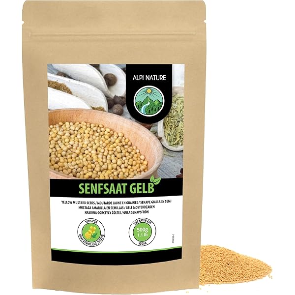 The Mustard Seeds ☆III Black Mustard Seeds Whole Organic - Brown Mustard Seed Spicy