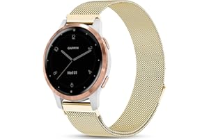 VELULYX Metallband Kompatibel Garmin Venu 2S/ Venu 3S/Vivomove 3S/Vivoactive 4S, 18mm Edelstahl Ersatzband für Fossil Damen Gen 6/Fossil Damen Gen 5E/Fossil Damen Q Venture HR Gen 4/Gen 3