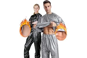 SMD35 Tuta Da Sauna per Fitness, Tuta Intera per Sauna, Palestra, Tuta Per Sudare Tutto, Sudare Tutto Fitness Uomo Tuta Sauna, Dimagrante Donna Esercizio Indoor Outdoor, Anti-Strappo In PVC