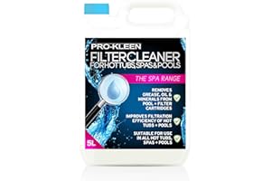 Pro-Kleen MY1437 Hot Tub, Pool & Spa Filter Cartridge Cleaner 5L-10 Treatments-Improves Efficiency-Deeply Cleans and Removes Oils, Grease and Minerals, Multi
