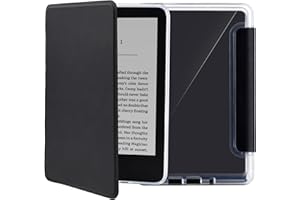 DEESOOCO Funda para Kindle 11.ª generación 2024/2022, Funda Transparente y Suave para Kindle de 6 Pulgadas, Protectora magnética de PU con función de suspensión/activación automática y Inteligente