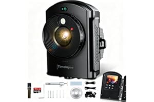 EUIIVNT Time Lapse Camera for Outdoor Construction - 180 Days Shooting, with Laser Positioning, Taking 1080P AVI Videos & Photos for Plant Growth, Landscape, Cooking, Drawing, 3D Printing(64GB TF Card)