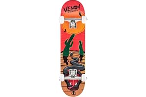 VENOM SKATEBOARDS Venom Skateboard Kids Skateboard Mini Junior Size Kids age 6-12 Trick Skateboards for Beginners - 7.25"/29" 7ply Maple