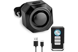 NineLeaf Diebstahlsicherer Fahrradalarm mit Halterung, USB C wiederaufladbar, 110 dB, Einbruch-Vibration, Motorrad, Fahrrad, Sicherheitssystem, wasserdicht, für Fahrräder, Roller, Alarm mit
