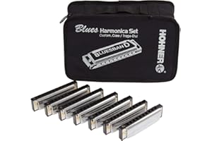 HOHNER BLUES BLAND PACK 7 ARMONICHE DIATONICHE A C D E F G e Bb CON CUSTODIA