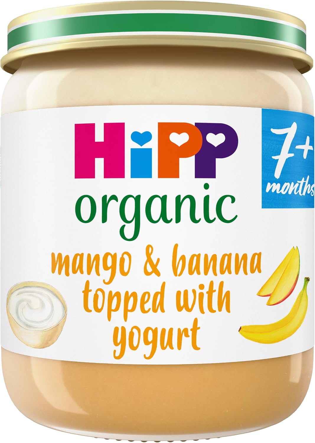 HiPP Organic Mango & Banana topped with Yogurt Baby Food Jar 7+ Months 160g (Pack of 6)