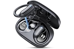 VAMOUT Cuffie Bluetooth Sport Auricolari Bluetooth 5.3 con 4HD Mics, ENC Cancellazione Rumore, 56 Ore di Riproduzione, Cuffie Wireless Doppio Display LED, Auricolari Impermeabili IPX7,Type-C