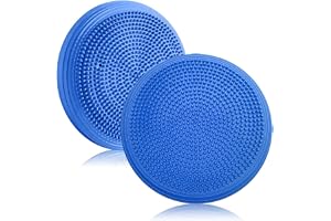 CEWROM Balansdyna med pump, balanskudde för vuxna, bollsitskudde med luftpump, diameter 34 cm balansträning yoga matta massag