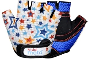 KIDDIMOTO - Gants Vélo pour Enfant de 2 à 8 Ans, Parfaits pour Les Sports de Plein air, Le Cyclisme, la Trottinette| Disponible en différentes Tailles et conceptions