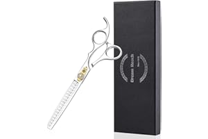 Dream Reach Ciseaux à Effiler Amincissants 7,0 Pouces pour Animaux - Toilettage Chiens et Chats - Acier Inoxydable Japonais 440C