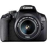 Canon EOS 2000D Spiegelreflexkamera Battery Kit (24,1 MP, DIGIC 4+, 7,5 cm (3,0 Zoll) LCD, Display, Full-HD, WiFi, APS-C CMOS