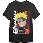 Comic Studio | Naruto Shippuden Men's T-Shirt | Official Licensed Item | Naruto Uzumaki | Unisex | Black | S, M, L, XL, XXL