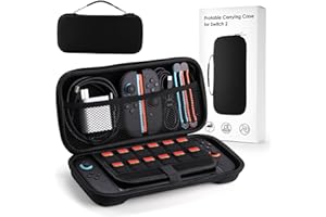 Zexrow Tragetasche für Nintendo Switch 2 (2025 NEUES Modell) - Zubehörpaket mit großer Kapazität, schützende, tragbare Hartschalentasche, Tragetasche für Reisespiele