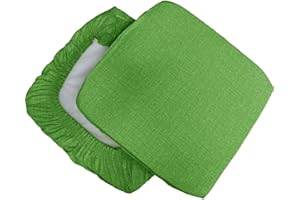 Russo Tessuti 6 Cuscini Sedie Cucina Coprisedia Imbottiti Tinta Unita Vari Colori Elastico-Verde