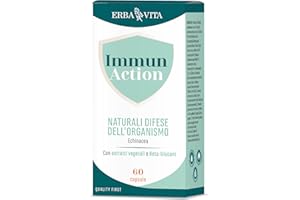ERBA VITA Immun Action Capsule integratore alimentare a base di Echinacea, Tabebuia e Uncaria che supportano le naturali difese dell'organismo - 60 capsule