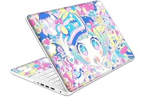 HK Studio Laptop Skin Decal for HP 14" Kawaii Anime Girl with No Bubble, Waterproof, Scratch Resistant - Including Wide Screen and Full Wrist Pad - 14 inch HP Laptop Cover Sticker Decal Wrap