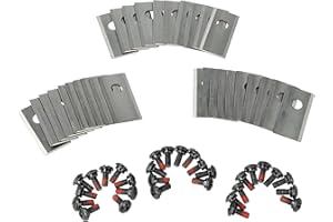 vhbw 30x cuchilla repuesto reemplaza Kress KA0002, KA0001 para cortacésped - Recambio, plata, acero inoxidable