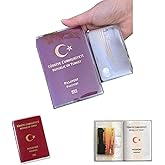 AEE&reg; Kartlık B&ouml;lmeli Pasaport Kılıfı Kabı Şeffaf &ndash; Su Ge&ccedil;irmez Evrensel Pasaport Koruyucu Kap | Kimlik Kartlık C&uuml;zdan