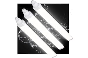 HOMEDEMO 3er Feuchtraumleuchte LED150cm, 45w, 6000K Kaltweiß, LED Röhre Reihenschaltung, IP65 Wasserfest Feuchtraumlampe, Kellerlampe LED Leuchtstoffröhre für Garage Werkstatt Flur