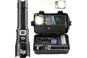 BEYSTE Ficklampa LED Uppladdningsbar 1,000,000 Lumen - 50W 1520M Räckvidd