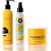 COCUNAT Curl Booster + Boombastic + Curl Spray Method Curly | Defined Curl Pack: Defining Gel + Nourishing Mask + Fixing Hydr