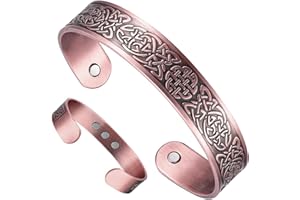 Asheyya Copper Bracelet for Men and Women, Tensor Rings Copper Magnetic Bracelets