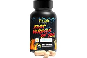 FIT LAB NUTRITION Fit Lab - Best Version of You, Food Supplement - Gym Essentials -120 Capsules - Vegan, Halal and Vegetarian Supplements for Women and Men - 60 Days Supply