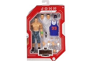 Mattel WWE Ultimate Edition - John Cena, action figure articolata alta 15+ cm e con 10 accessori inclusi, teste e mani intercambiabili, giocattolo per bambini, 8+ anni, JCX42